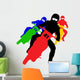 Black Silhouettes Motocross Rider Wall Decal