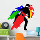 Black Silhouettes Motocross Rider Wall Decal