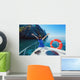 Happy Woman Sitting Bow Wall Decal