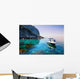 Woman Relaxing Boat Sea Wall Decal