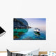 Woman Relaxing Boat Sea Wall Decal
