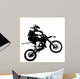 Rider participates motocross championship.  Vector illustration. Wall Mural