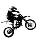 Rider participates motocross championship.  Vector illustration. Wall Mural
