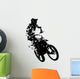 Rider participates motocross championship.  Vector illustration. Wall Decal