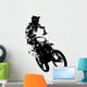 Rider participates motocross championship.  Vector illustration. Wall Decal