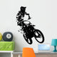 Rider participates motocross championship.  Vector illustration. Wall Decal