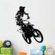 Rider participates motocross championship.  Vector illustration. Wall Decal