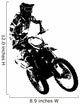 Rider participates motocross championship.  Vector illustration. Wall Decal