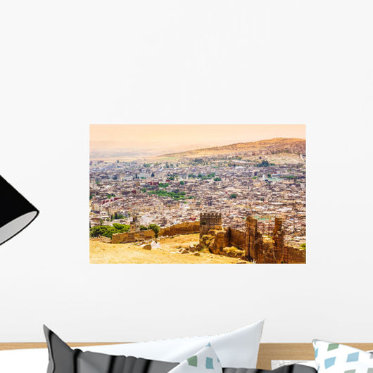 Fez Morocco Panoramic Town Wall Decal