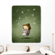 Woman Reading Financial Newspaper Wall Decal