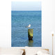 Sea Gull Sitting Wood Wall Decal