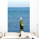 Sea Gull Sitting Wood Wall Decal
