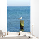 Sea Gull Sitting Wood Wall Decal