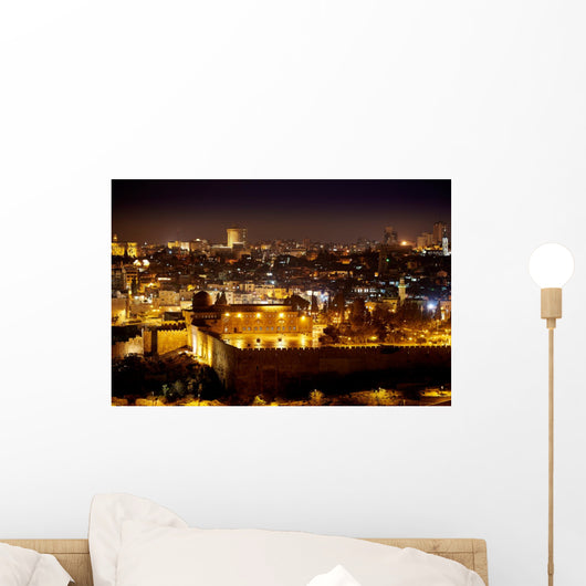 Al-Aqsa Mosque Jerusalem Night Wall Decal