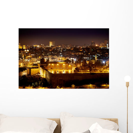 Al-Aqsa Mosque Jerusalem Night Wall Decal