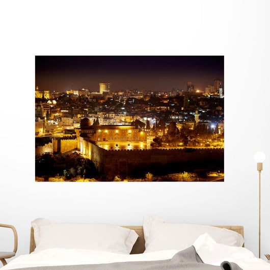 Al-Aqsa Mosque Jerusalem Night Wall Decal