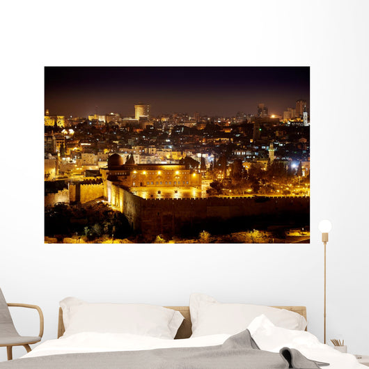 Al-Aqsa Mosque Jerusalem Night Wall Decal