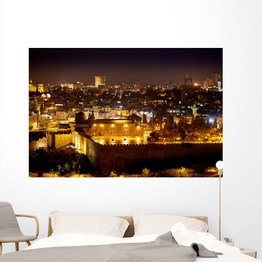 Al-Aqsa Mosque Jerusalem Night Wall Decal