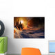 Alien Planet 3D Rendered Wall Decal