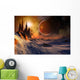 Alien Planet 3D Rendered Wall Decal