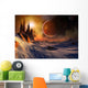 Alien Planet 3D Rendered Wall Decal