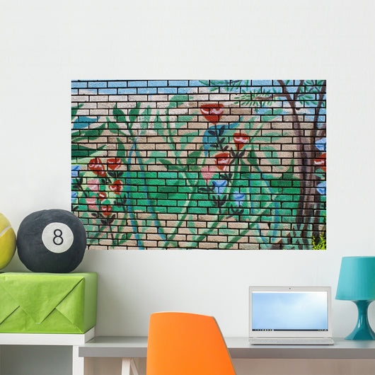 Flowers Graffiti Wall Decal