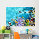 Underwater world with corals and tropical fish. Wall Mural