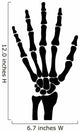 Skeleton Hand Bones Wall Decal