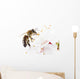 Honeybee and White Flowers Wall Decal