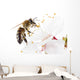 Honeybee and White Flowers Wall Decal