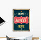 Retro Sign Home Sweet Wall Decal