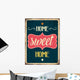 Retro Sign Home Sweet Wall Decal