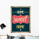 Retro Sign Home Sweet Wall Decal