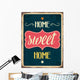 Retro Sign Home Sweet Wall Decal
