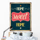 Retro Sign Home Sweet Wall Decal