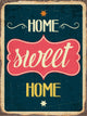 Retro Sign Home Sweet Wall Decal