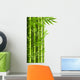 Green Bamboo Grove White Wall Decal