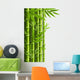Green Bamboo Grove White Wall Decal