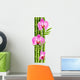 Orchid Pink Flowers with Wall Decal
