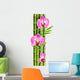 Orchid Pink Flowers with Wall Decal