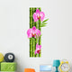 Orchid Pink Flowers with Wall Decal