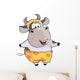 small cow Cartoon Wall Decal