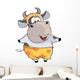 small cow Cartoon Wall Decal