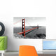 Golden Gate Bridge Red Pop on B&W Wall Mural