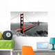 Golden Gate Bridge Red Pop on B&W Wall Mural