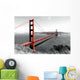 Golden Gate Bridge Red Pop on B&W Wall Mural