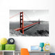 Golden Gate Bridge Red Pop on B&W Wall Mural