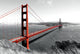 Golden Gate Bridge Red Pop on B&W Wall Mural