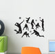 Volleyball Player Silhouette Wall Decal Sticker Set