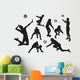 Volleyball Player Silhouette Wall Decal Sticker Set